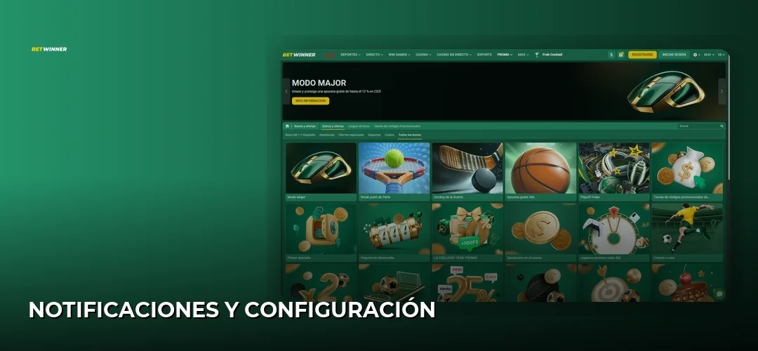 Notificaciones y configuración
