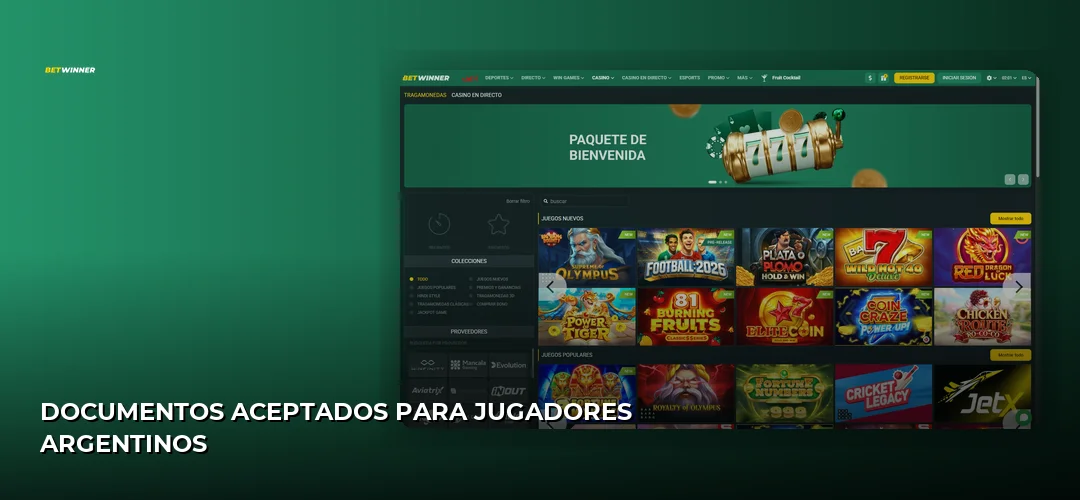Documentos aceptados para jugadores argentinos