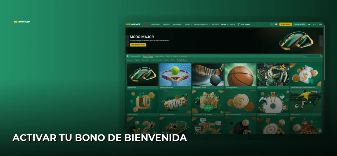 Activar tu bono de bienvenida