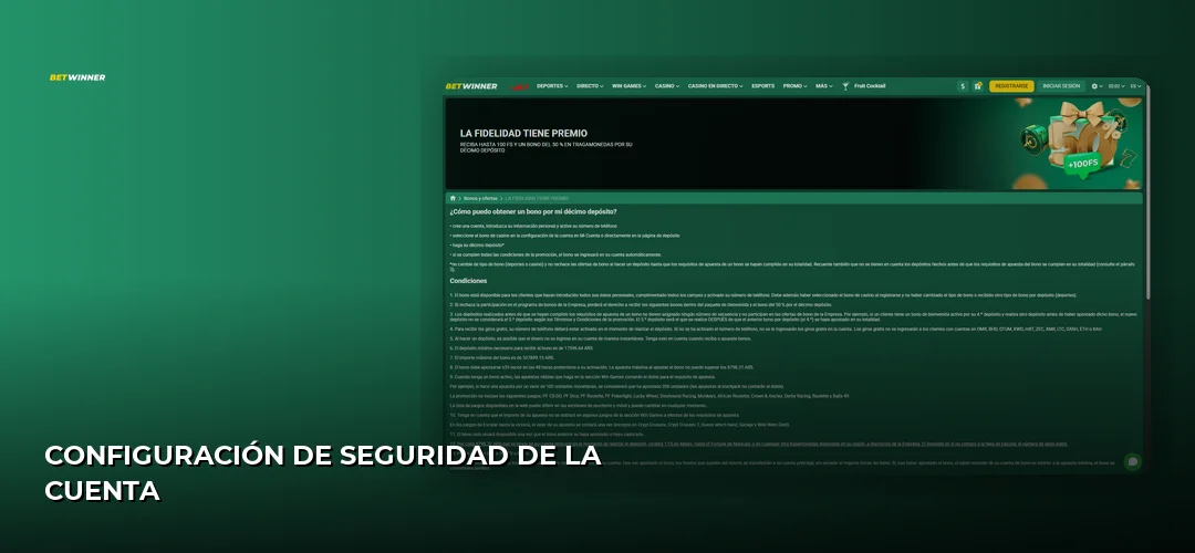 Configuración de seguridad de la cuenta