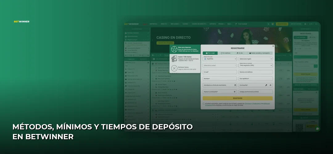 Captura de pantalla del sitio de BetWinner